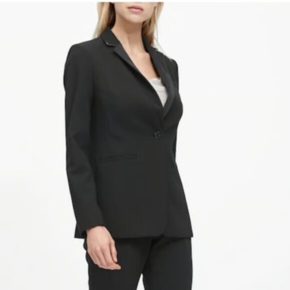 Banana Republic Long and Lean Black Blazer SIZE 6 - Picture 1 of 5